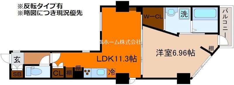 KITOIYASU(1LDK/3階)の間取り写真