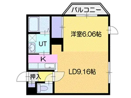 ステーションフロントひばりが丘(1LDK/2階)の間取り写真