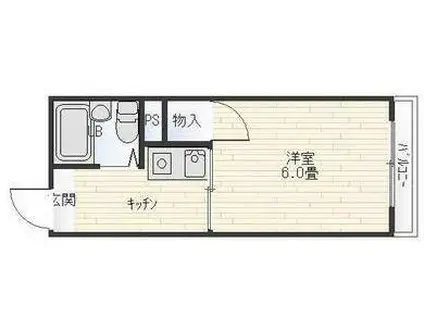 中央コーポ(1K/4階)の間取り写真