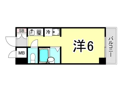 エナブルビル(1K/3階)の間取り写真