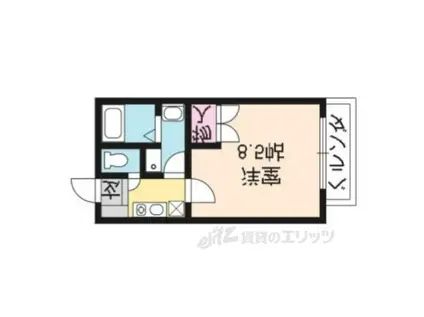 グランディールA&N1(1K/2階)の間取り写真