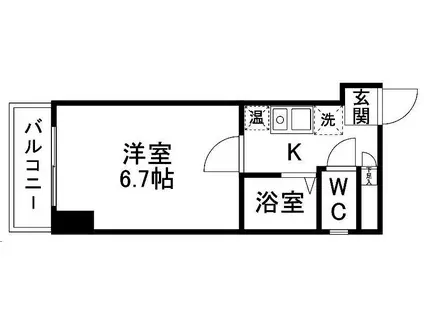 SAKO仙台東(1K/2階)の間取り写真