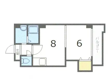 ベルテ手稲前田(1LDK/8階)の間取り写真
