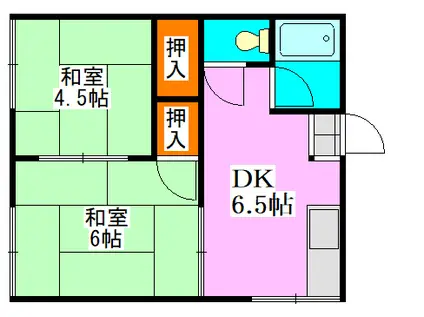 神林ハイツ(2DK/1階)の間取り写真