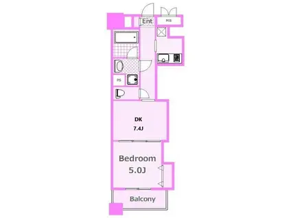 パークフラッツ横濱公園(1DK/6階)の間取り写真
