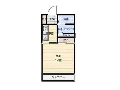 ドミール西口B棟(1K/2階)の間取り写真