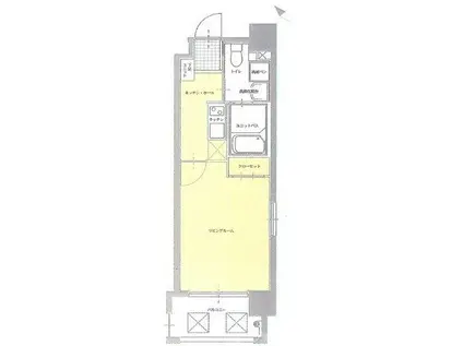 アクアシティ大博通(1K/9階)の間取り写真