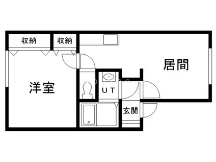 サンハイツ川口(1DK/2階)の間取り写真