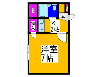 MT HOUSE III(1K/1階)の間取り写真
