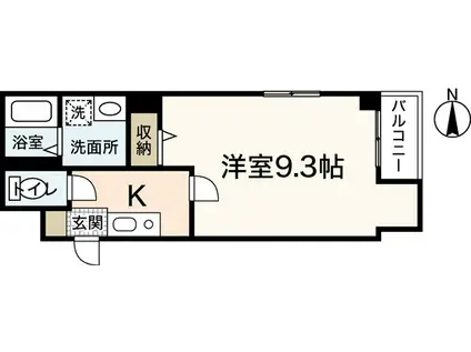 キャッスル大手町(1K/3階)の間取り写真