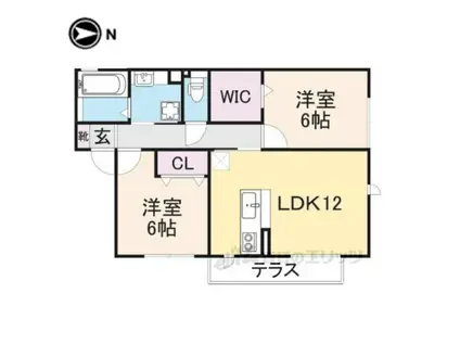 グランシエル(2LDK/2階)の間取り写真