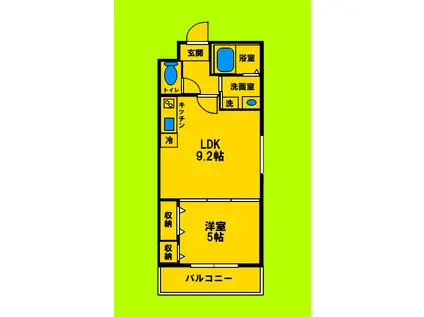 ルーチェ(1LDK/1階)の間取り写真