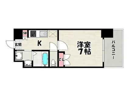 NO.111CLUBORIENTBLD(1K/19階)の間取り写真