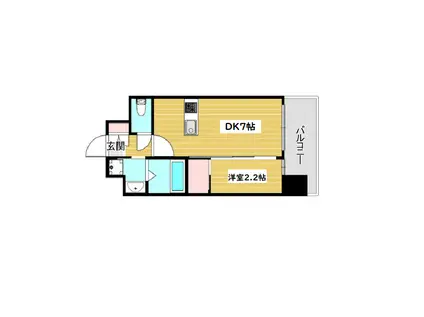 セレニテ難波ミラク壱番館(1DK/4階)の間取り写真