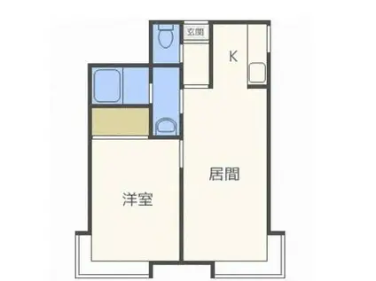 アイビーパレス28B(1LDK/2階)の間取り写真