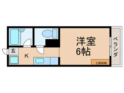 大石北町マンション(1K/4階)の間取り写真