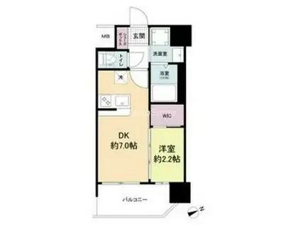 セレニテ難波ミラク壱番館(1DK/4階)の間取り写真