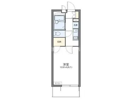 レオパレスTSUKASA(1K/3階)の間取り写真