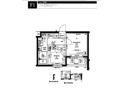 ARKMARK大森町(1DK/4階)の間取り写真