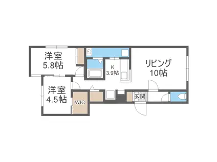 MKガーデン澄川(2LDK/4階)の間取り写真