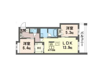 フォース アルカナ(2LDK/1階)の間取り写真