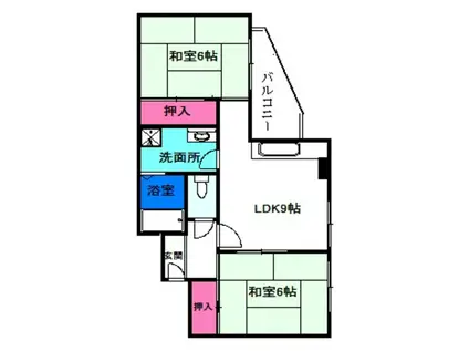 RESIDENCE TOA(2LDK/4階)の間取り写真