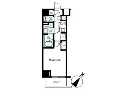 スカイコートパレス押上(1K/2階)の間取り写真