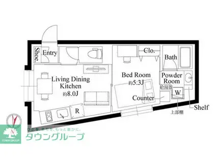 EDIT阿佐ケ谷(1LDK/1階)の間取り写真