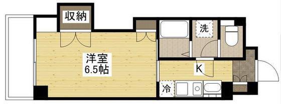KSB 祇園(1K/6階)の間取り写真