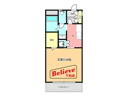 シェ・ソワ(1K/3階)の間取り写真