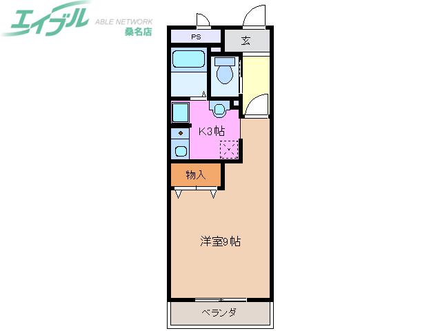 MIRAIBLD(1K/4階)の間取り写真