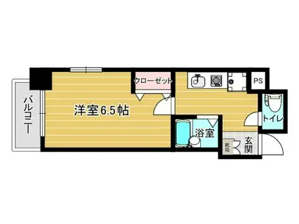 マンション花房(1K/10階)の間取り写真