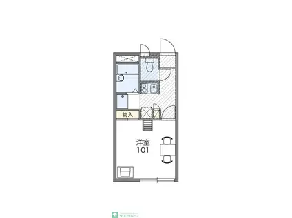 レオパレス北町(1K/1階)の間取り写真