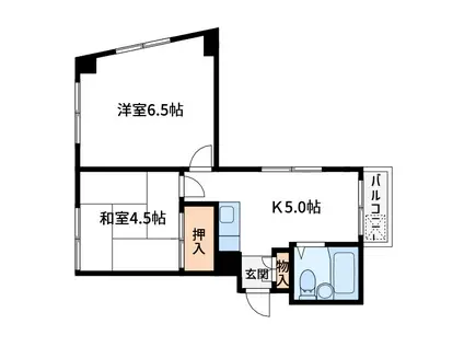 春原ビル(2K/3階)の間取り写真