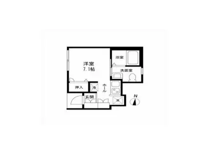 EMILE KINSHICHO(ワンルーム/1階)の間取り写真