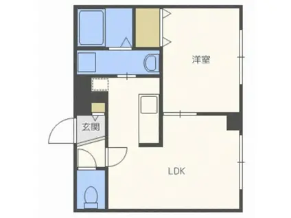 EINMAL6(1LDK/1階)の間取り写真