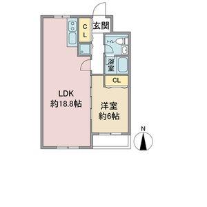 パークマノア(1LDK/1階)の間取り写真
