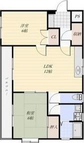 ウインヒル江南(2LDK/4階)の間取り写真