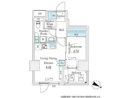 URBAN BREEZE 恵比寿(1LDK/10階)の間取り写真