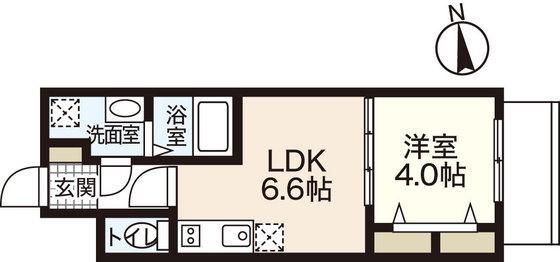 KATAYAMABLD23(1LDK/2階)の間取り写真
