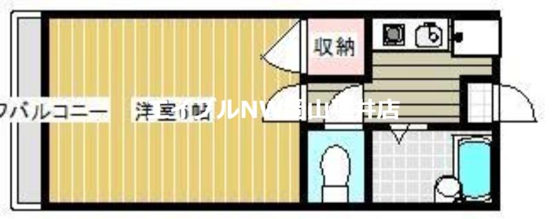 キャステルII-N(1K/1階)の間取り写真