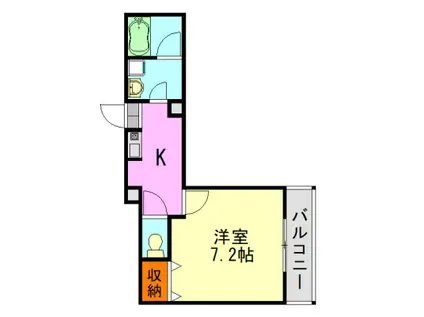 プリマヴェーラ問屋町(1K/5階)の間取り写真