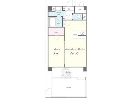 デル スール ラ ローザ(1LDK/1階)の間取り写真