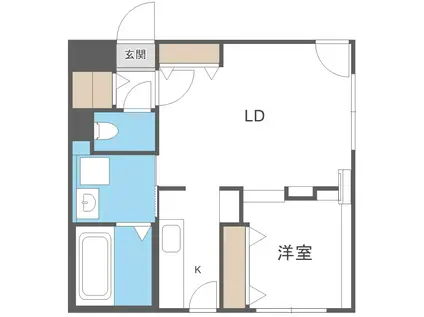 プロヴィデンスS5(1LDK/3階)の間取り写真