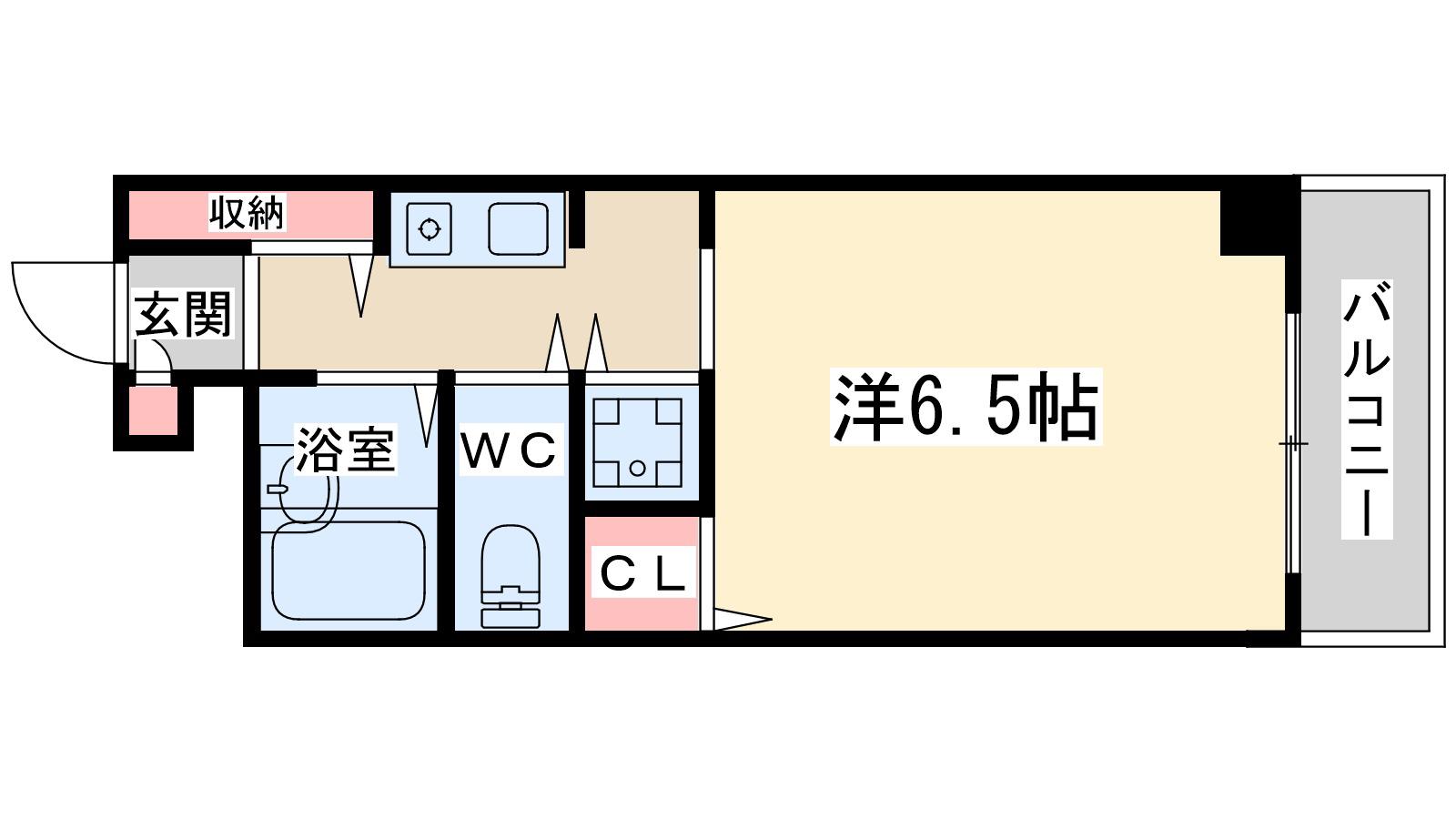 エトワール北梅田(1K/10階)の間取り写真