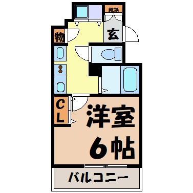 プレサンス泉セレグレード(1K/7階)の間取り写真
