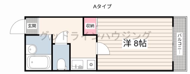 ルーキー東条マンション(1K/4階)の間取り写真