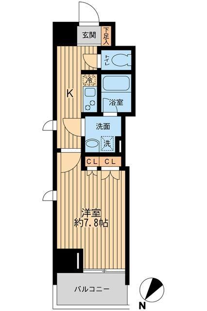 日本橋ファーストレジデンス(1K/10階)の間取り写真