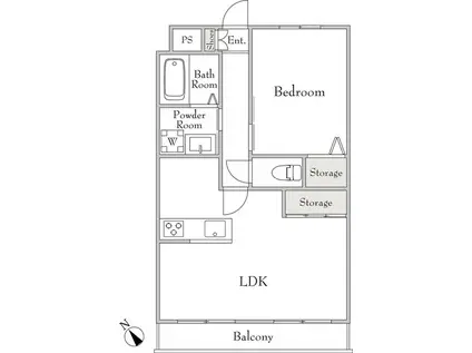 アストラルH・T・K 200(1LDK/6階)の間取り写真
