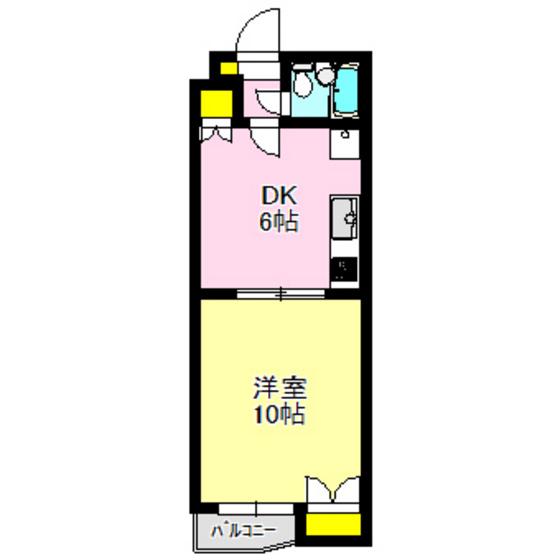 クオリティハイツ北村(1DK/3階)の間取り写真